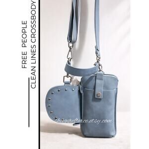 MSRP $88 ✨ We The Free Clean Lines Double Pouch Crossbody – Vegan Leather | NEW✨